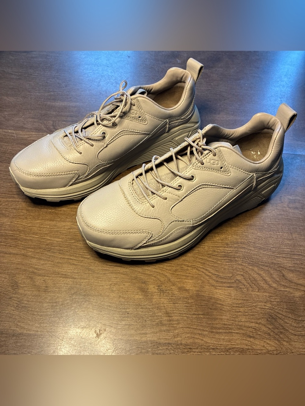 UGG Men's Miwo Trainer Low Sneakers Size 12 taupe or light grayish beige - Picture 2 of 12
